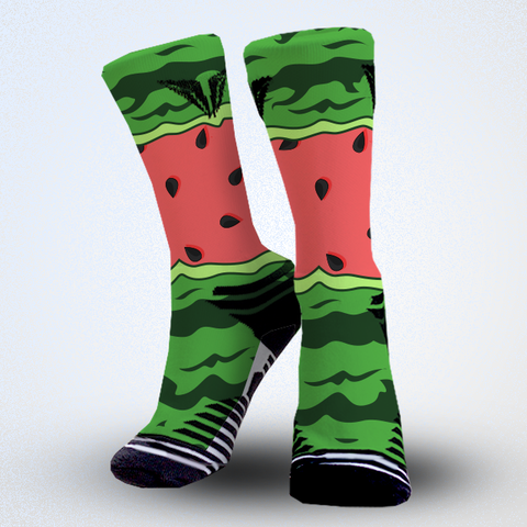 Watermelon socks Fruit print graphic